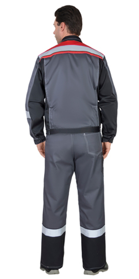 Костюм СИРИУС-ВИВАТ куртка, п/к, темно-серый с черным, красным и СОП