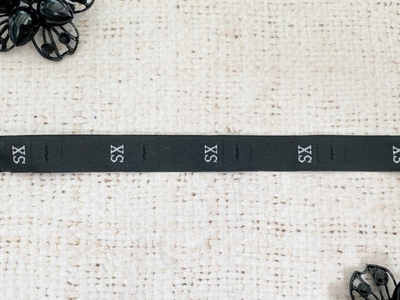 Размерники жаккардовые Тафта XS, ш. 1,2х3,2 см в рулоне 500 шт.