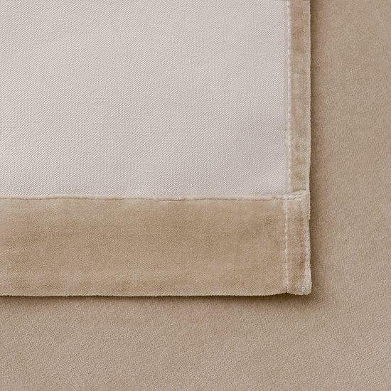 Штора из хлопкового бархата бежевого цвета из коллекции essential, 150х290 см