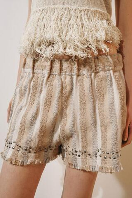 ZARA ШОРТЫ ИЗ ФАКТУРНОЙ ТКАНИ В ПОЛОСКУ — ZW COLLECTION, РАЗНОЦВЕТНЫЙ