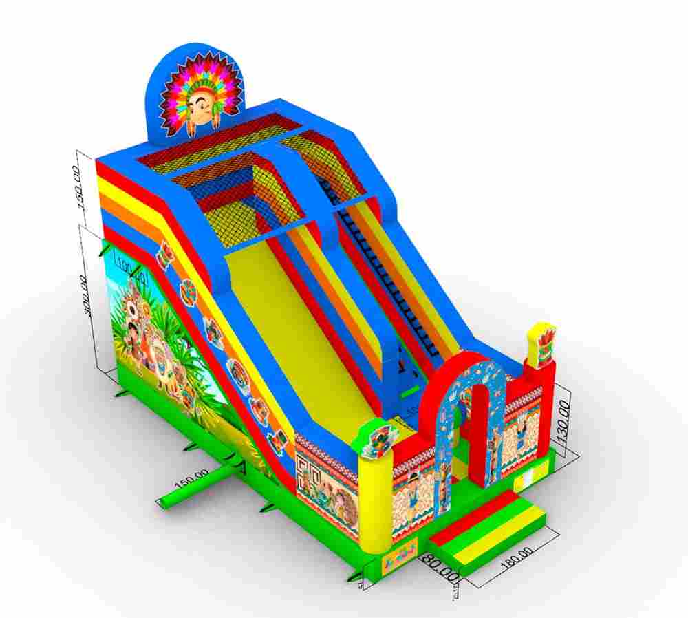 Коммерческий надувной батут-горка «Индиана ЭКСТРА 2», 7x4x6 м