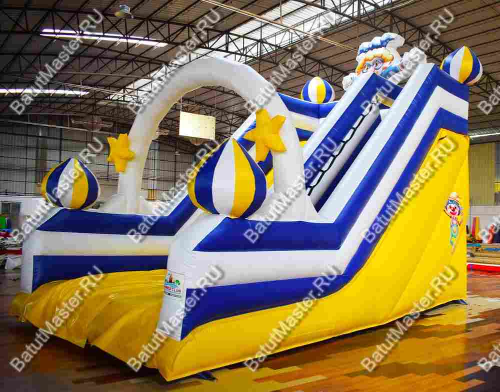 Надувная горка "Весёлый клоун - 2", 8*4*6 м