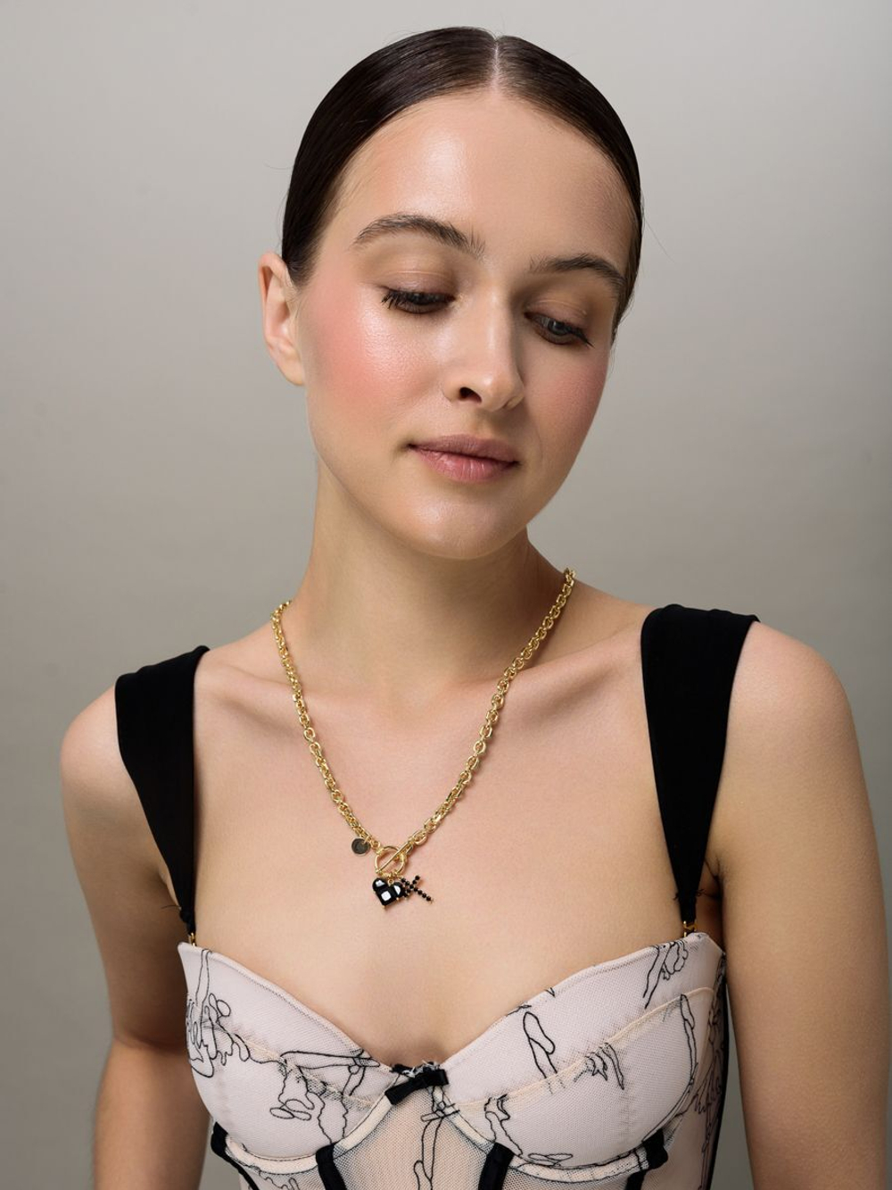 Колье "Black Soul" Gold
