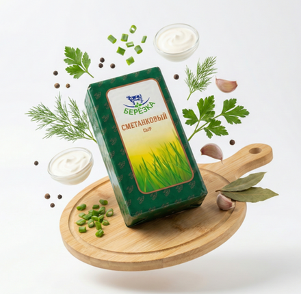 Сыр Сметанковый 50%, ТМ Березка