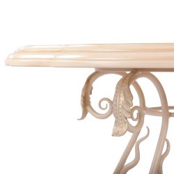 Кованый обеденный стол Аделаида 5 Айвори