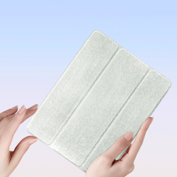 Чехол книжка зеленого цвета от Dux Ducis для Apple iPad Pro 13 с 2024 года, серия Unid Series Case, с держателем Apple Pencil и функцией автоматического перехода в спящий режим