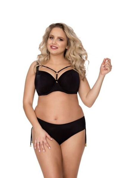 Купальный лиф на косточках с декоративной бретелью (Размер: 105D) (Цвет: черный)