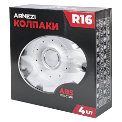 Колпаки R16 Maffei 4шт (серебристые) ABS-пластик ARNEZI A0702032