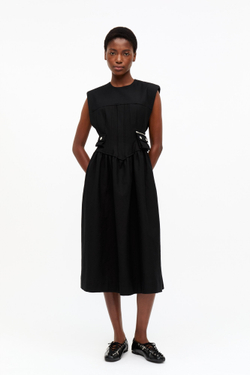 GANNI БАЛЕТКИ НА ШНУРОВКЕ, ЧЕРНЫЙ