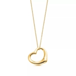 Подвеска из жёлтого золота 18k💠Tiffany Open Heart 22 mm