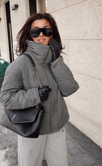 Куртка демисезонная с воротником из трикотажа