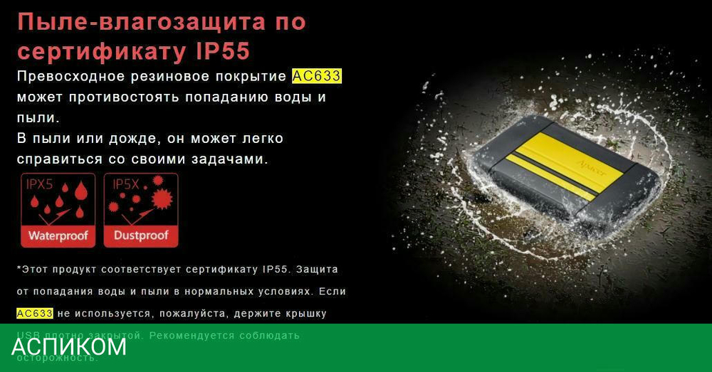 Внешний накопитель Apacer AC633 1TB (AP1TBAC633U-1)