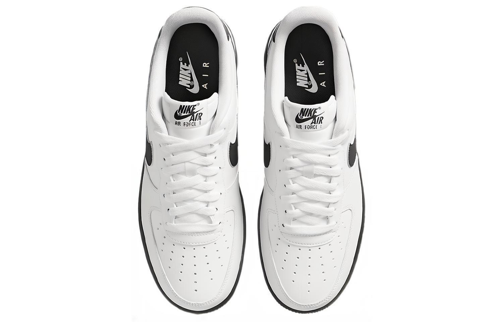 Nike Air Force 1 Air Force One artificial leather lightweight wear-resistant wrapping non-slip low-top sneakers men's white and black