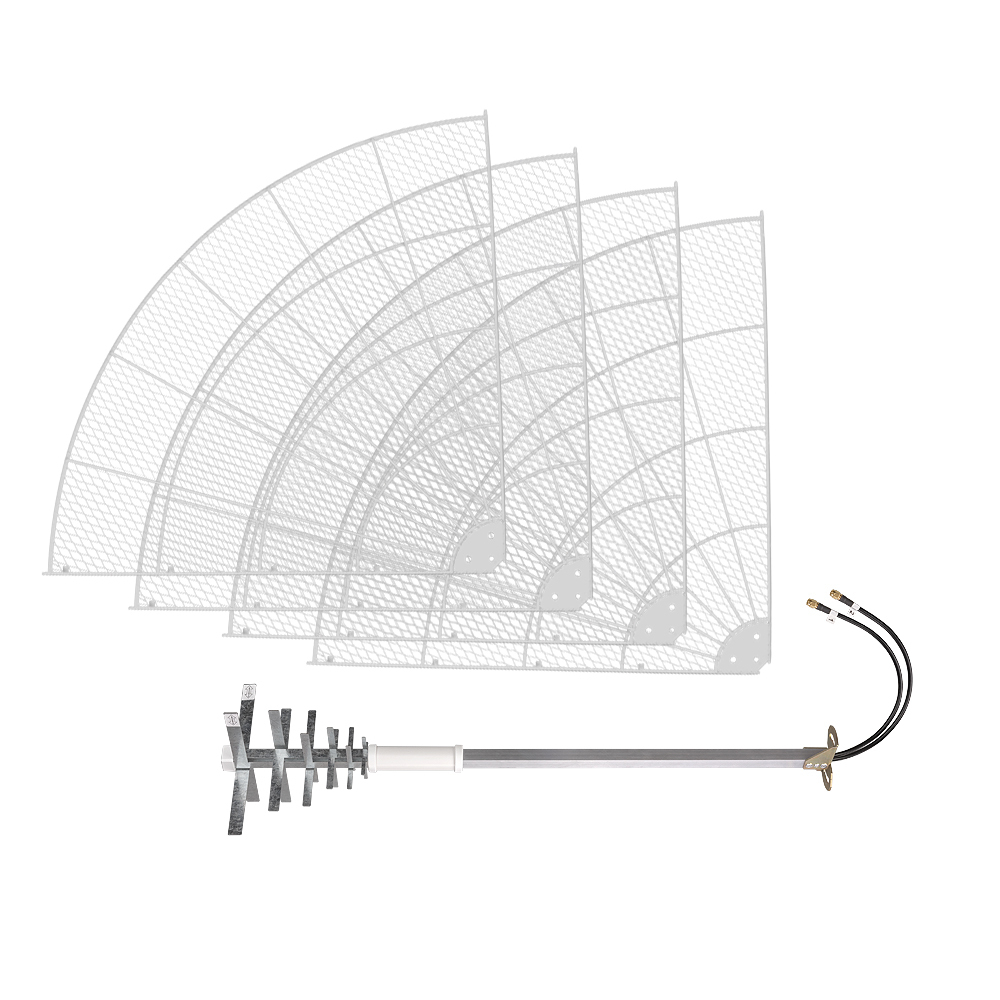 KNA27-800/2700P - параболическая MIMO антенна 27 дБ, сборная