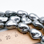 "Майорка" барочная, цвет серый, размер около 14*11 мм, цена за 1 шт