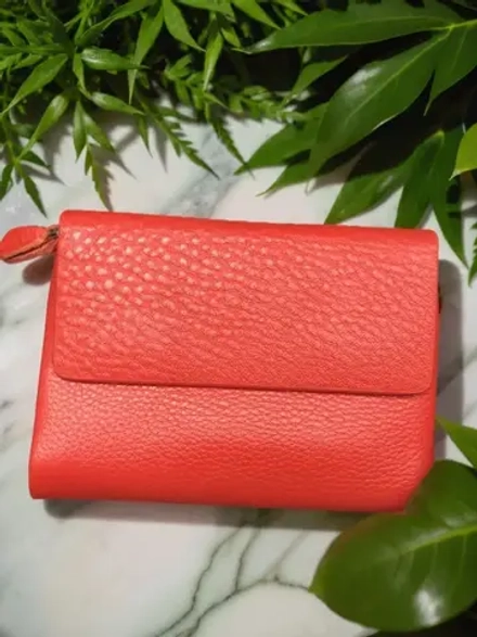 Компактный кошелек из натуральной кожи тера кота