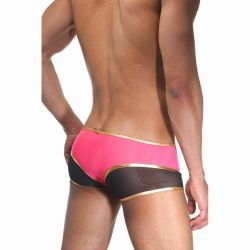 Мужские трусы хипсы черно-розовые Cosmos Colors  L30BPG