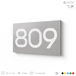 Номер на дверь 809, табличка на дверь для офиса, квартиры, кабинета, аудитории, склада, серая 120х70 мм, Айдентика Технолоджи