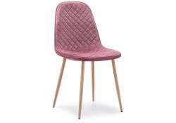 Стул на металлокаркасе Capri pink / wood