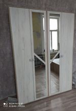 Шкаф 4-х створ. д/белья и одежды Ольга-17 дуб крафт серый/дуб крафт белый