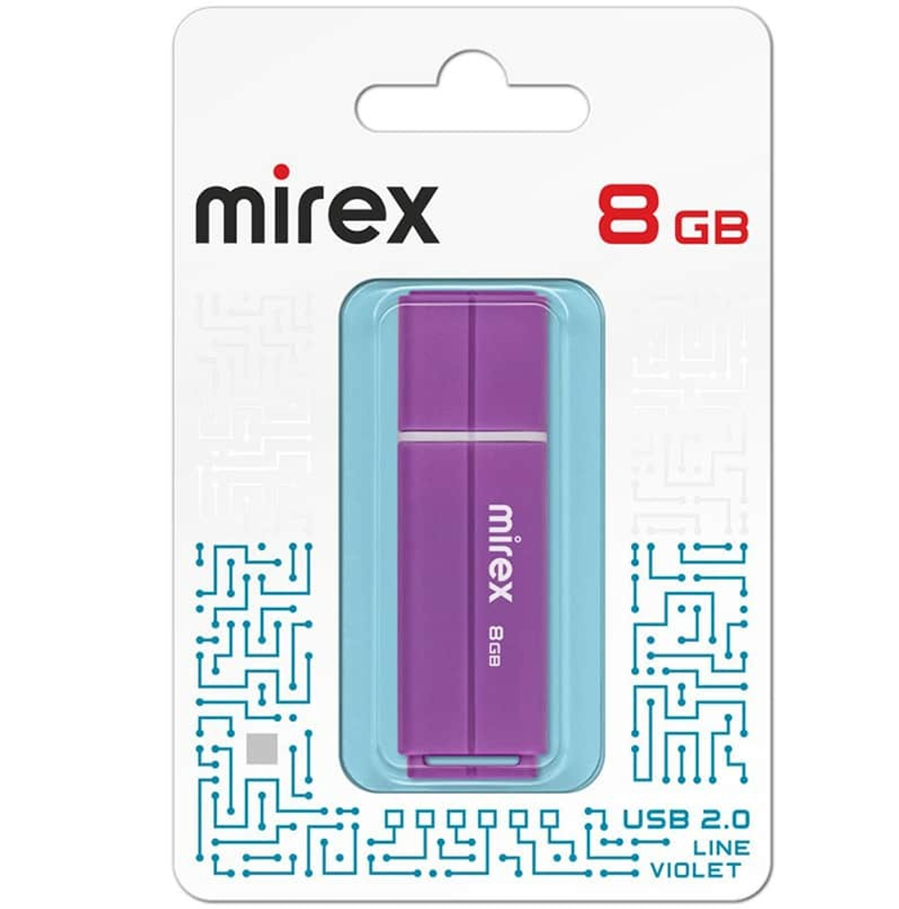 USB карта памяти 8ГБ Mirex Line Violet (13600-FMULGN08)