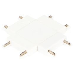 Коннектор питания ЭРА TRM-S5-CX WH для магнитного шинопровода Х-образный белый для системы S5 | Магнитный шинопровод и аксессуары