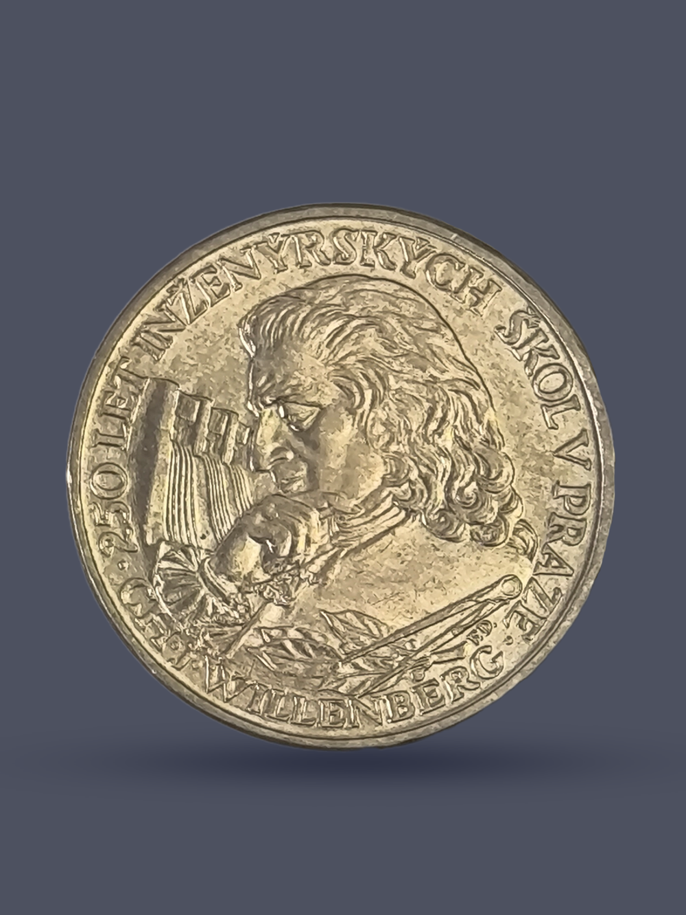 Монета 10 крон 1957 год "250 лет техническому университету"