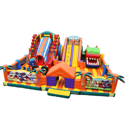 Надувной батут "Царство драконов" 14*12*7 м