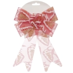 Бант на ёлку «Очарование» 17*23 см, Красный