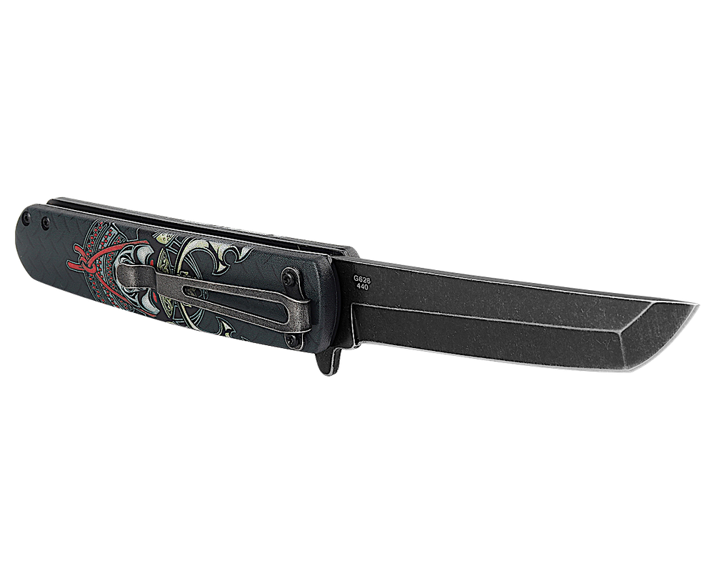 Нож Ganzo G626-BS черный самурай 440A 54-57HRC