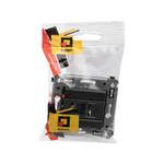 Компьютерная розетка RJ-45 в стену, кат.6А одинарная, "Avanti", "Черный матовый"