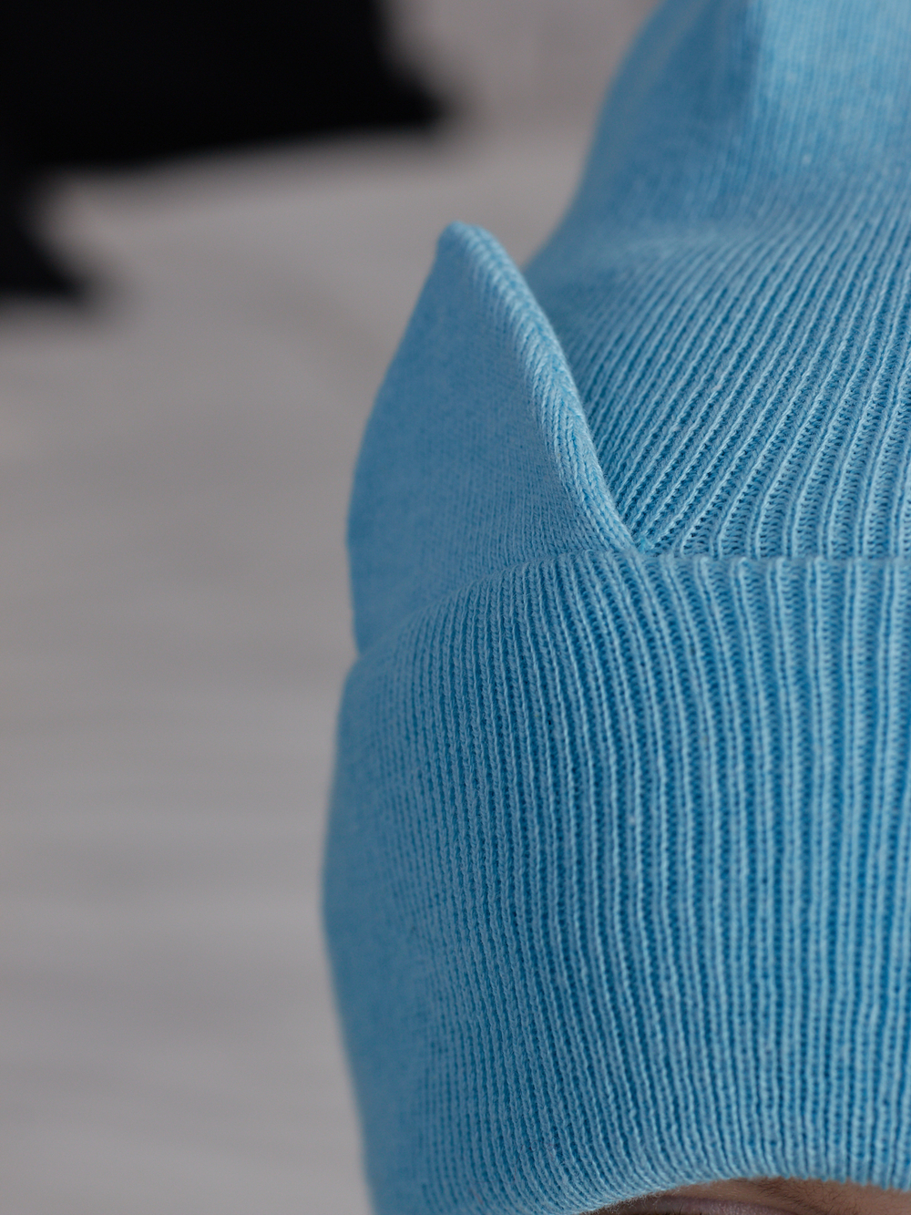 Шапка хлопковая вязаная КИС(Голубой)