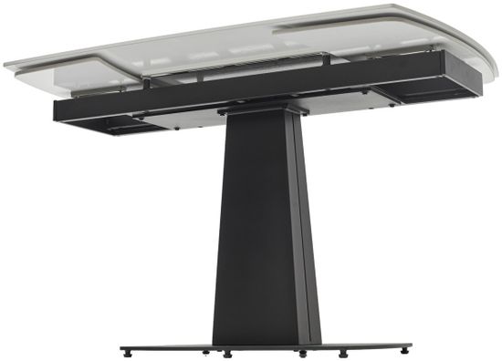 Стол BALDE 140 MATT WHITE MARBLE SOLID CERAMIC / BLACK