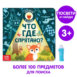 Книга с фонариком «Что где спрятано?»