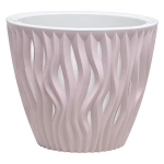 Кашпо для цветов пластиковое 3л d-19,5 см «Вдохновение» Бежево-розовый