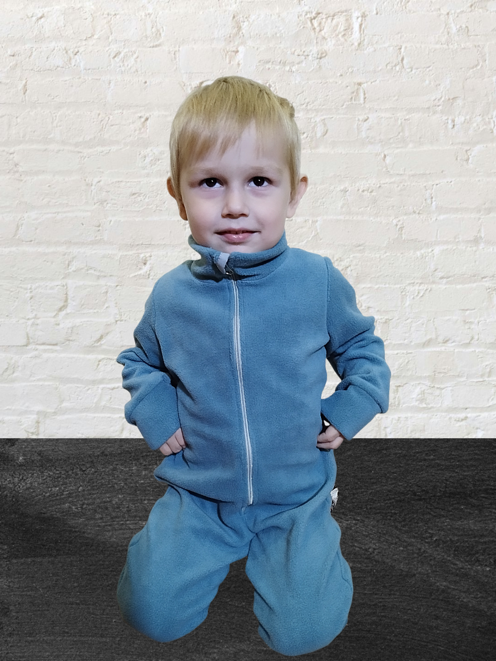 1141 Комбинезон детский флис джинс (60-116)