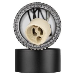 Светильник настенный ЭРА WL50 BK/TR под лампу MR16 GU10 черный/прозрачный