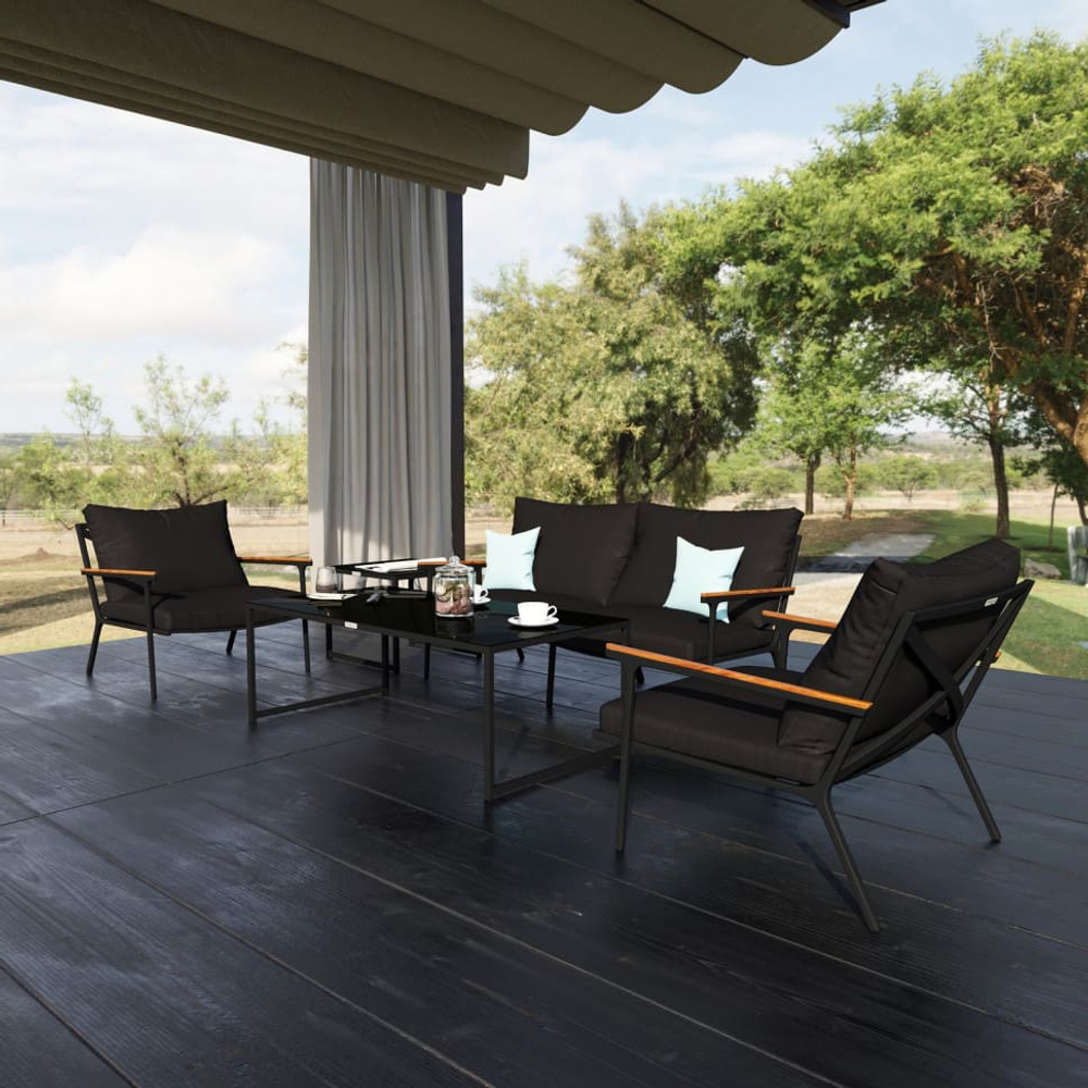 Диван двухместный Ideal Patio ФЕСТА черный