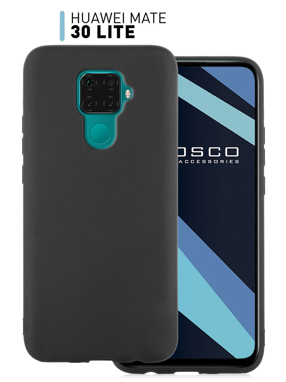 Чехол ROSCO для Huawei Mate 30 Lite оптом (арт. HW-M30L-COLOURFUL-BLACK)
