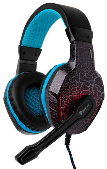 Накладные проводные наушники Оклик HS-L400G с МК black blue