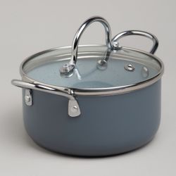 КАСТРЮЛЯ AGNESS С АНТИП. ПОКР. И СТЕКЛ. КРЫШКОЙ 950 МЛ, 14*7 СМ