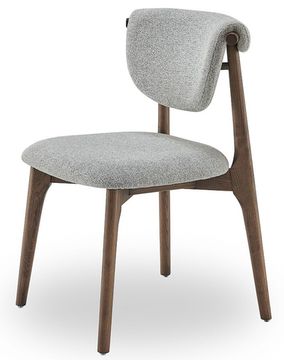 Cтул Comfy 2 cерая ткань, ножки орех