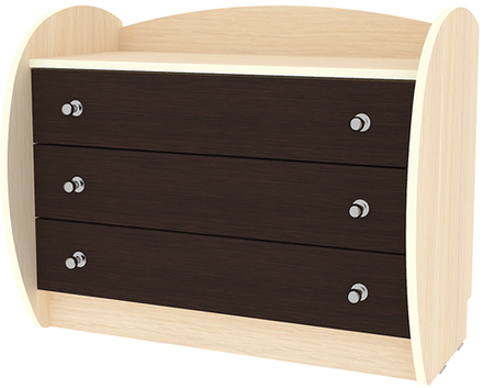 Комод КарИВи Низкий Малыш  Дуб Молочный Венге