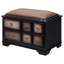 Банкетка Пандора 1 с обувницей Орех Оберджин Шоколад