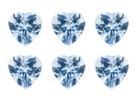 Аквамарин комплект (сердце 10.60 ct)