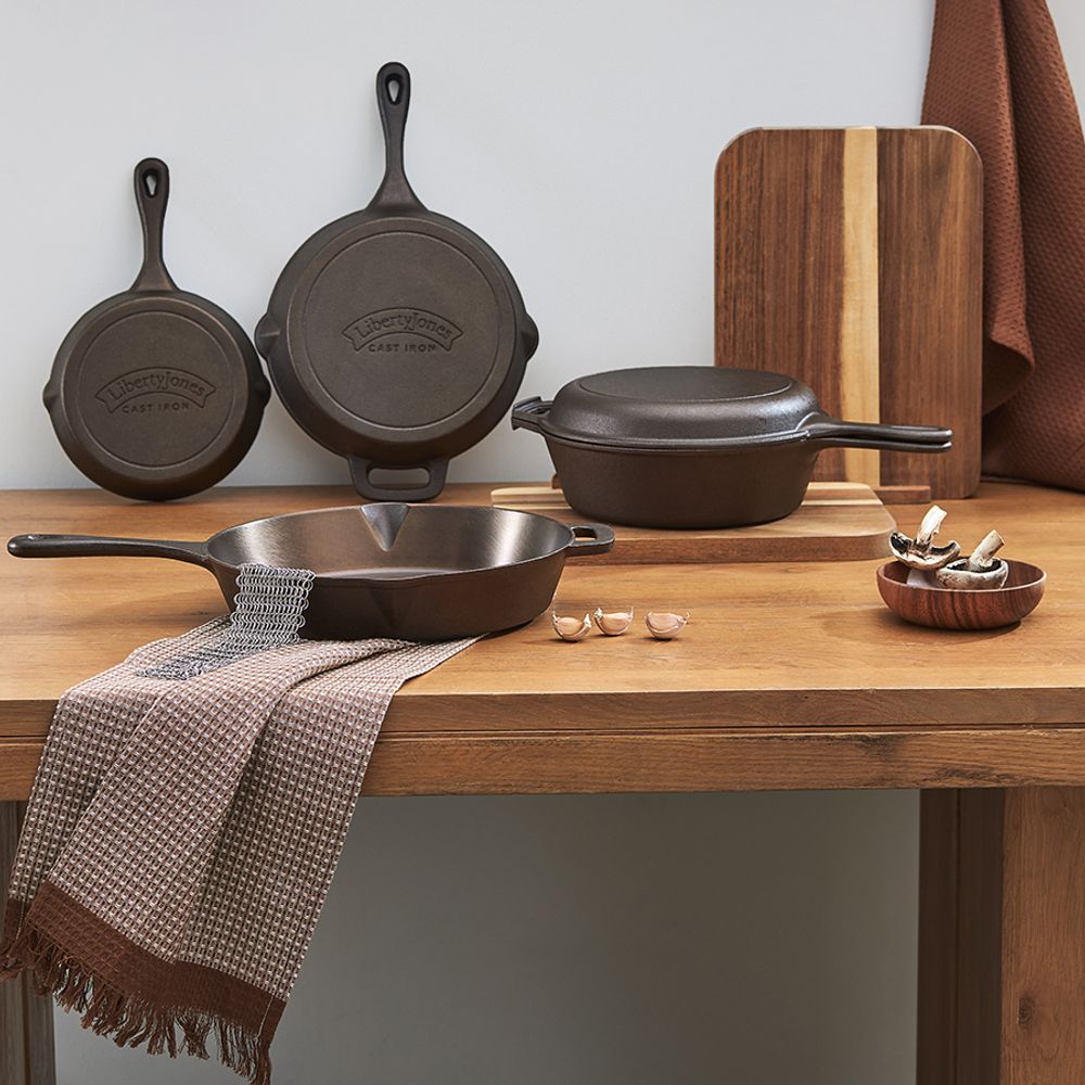 Набор сковород чугунных Brasen с масляной полировкой, Ø25 см, 2 шт.