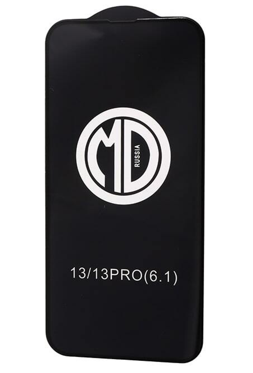 Защитное стекло утолщенное MD iPhone 13/13 Pro/14 6.1" (черный) тех.упаковка