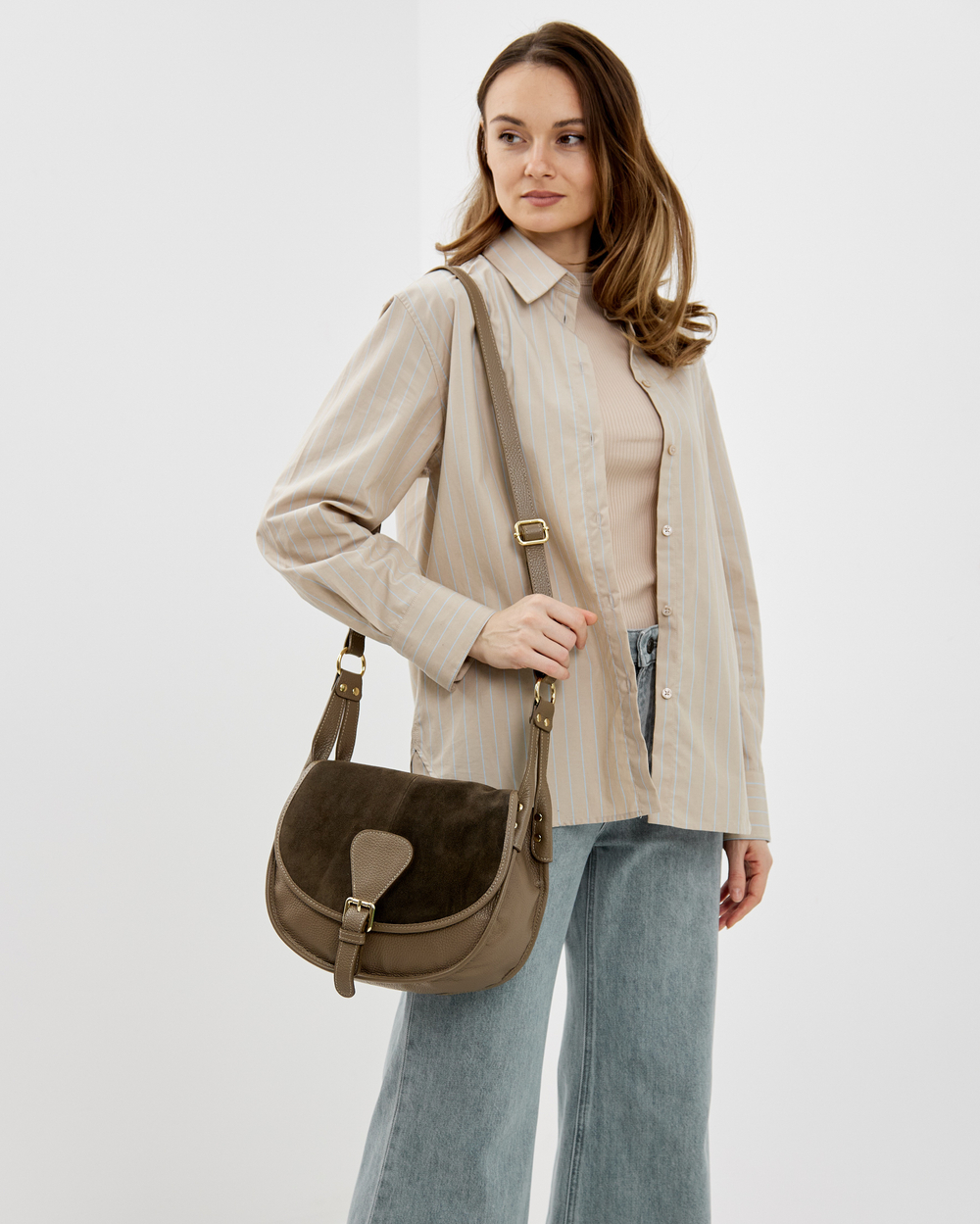 Сумка 561 15 тауп темный