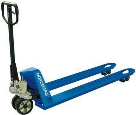 Тележка гидравлическая NORDBERG N3901S-25 складская короткая 2,5 т, усиленная, с пу колесами ЦБ-00017481