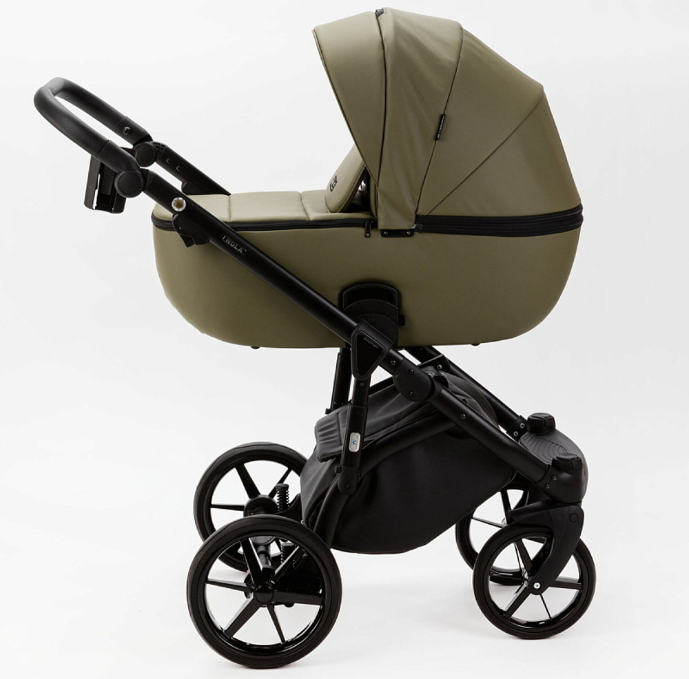 Детская коляска Adamex Nola Deluxe 2 в 1 N-SA21 (ХАКИ КОЖА)